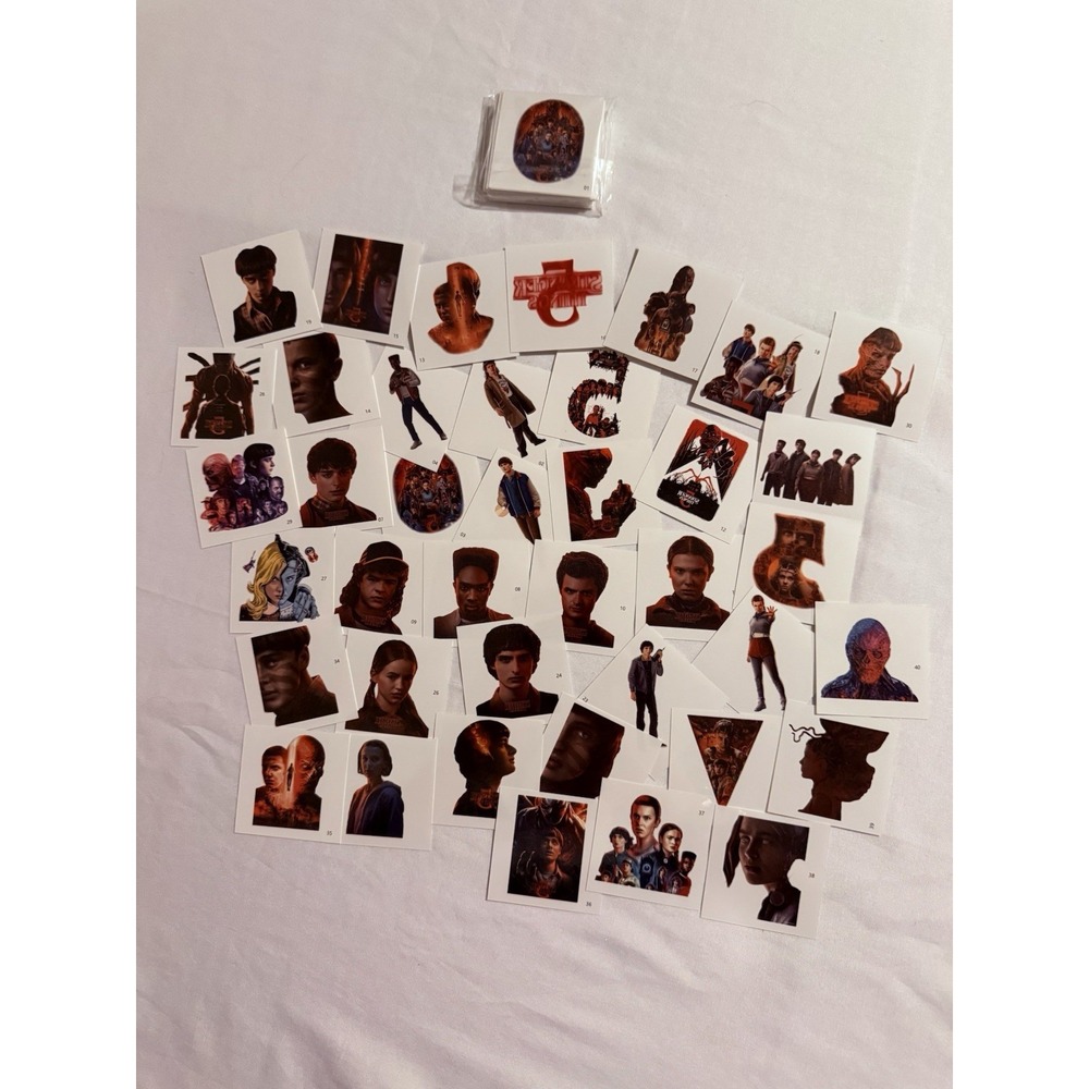 100 PCS Stranger Season 5 Movie Temp Tattoos for Kids,Birthday Party Favors